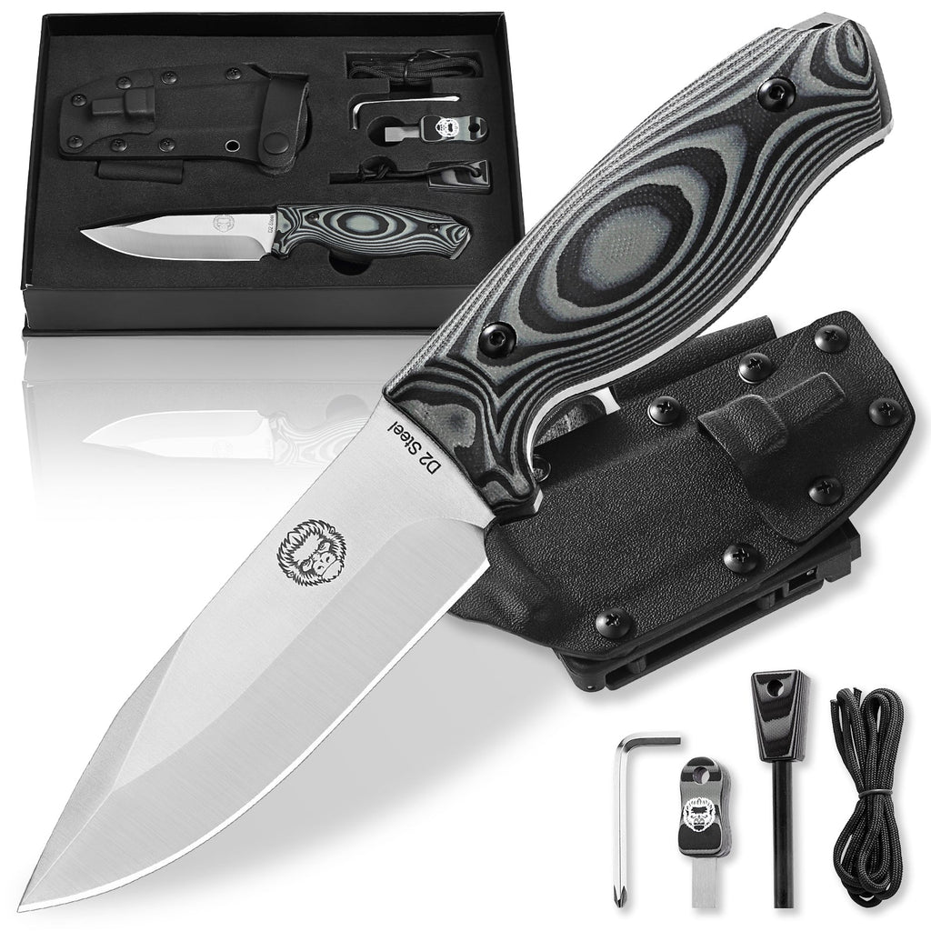 "The Silverback" Full Tang D2 Survival Camping Knife Gift Set