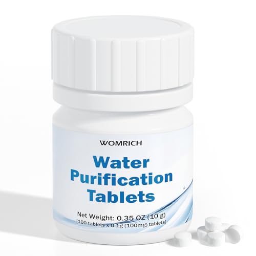 Aquatabs Water Purification Tablets (397mg, 100 Pack). Water Filtration System for Camping, Boating, Emergency Water, Survival Kit, and Marine. Easy-to-Use Water Purifier Treatment. : Sports & Outdoors