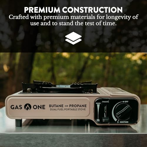 Gas One GS-3400P Propane or Butane Stove Dual Fuel Stove Portable Camping Stove - Patented - with Carrying Case Great for Emergency Preparedness Kit : Sports & Outdoors
