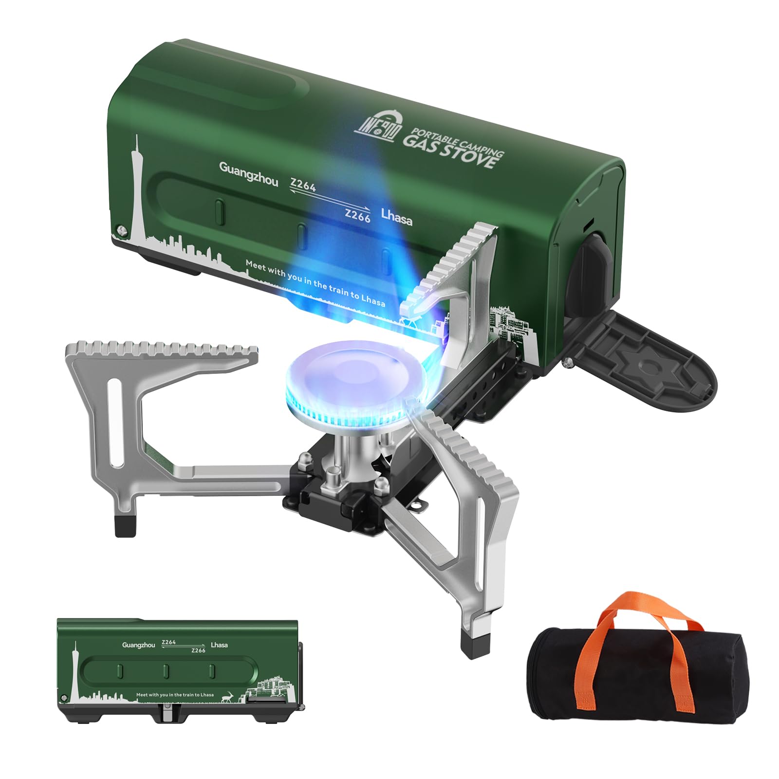 Gas One GS-3400P Propane or Butane Stove Dual Fuel Stove Portable Camping Stove - Patented - with Carrying Case Great for Emergency Preparedness Kit : Sports & Outdoors
