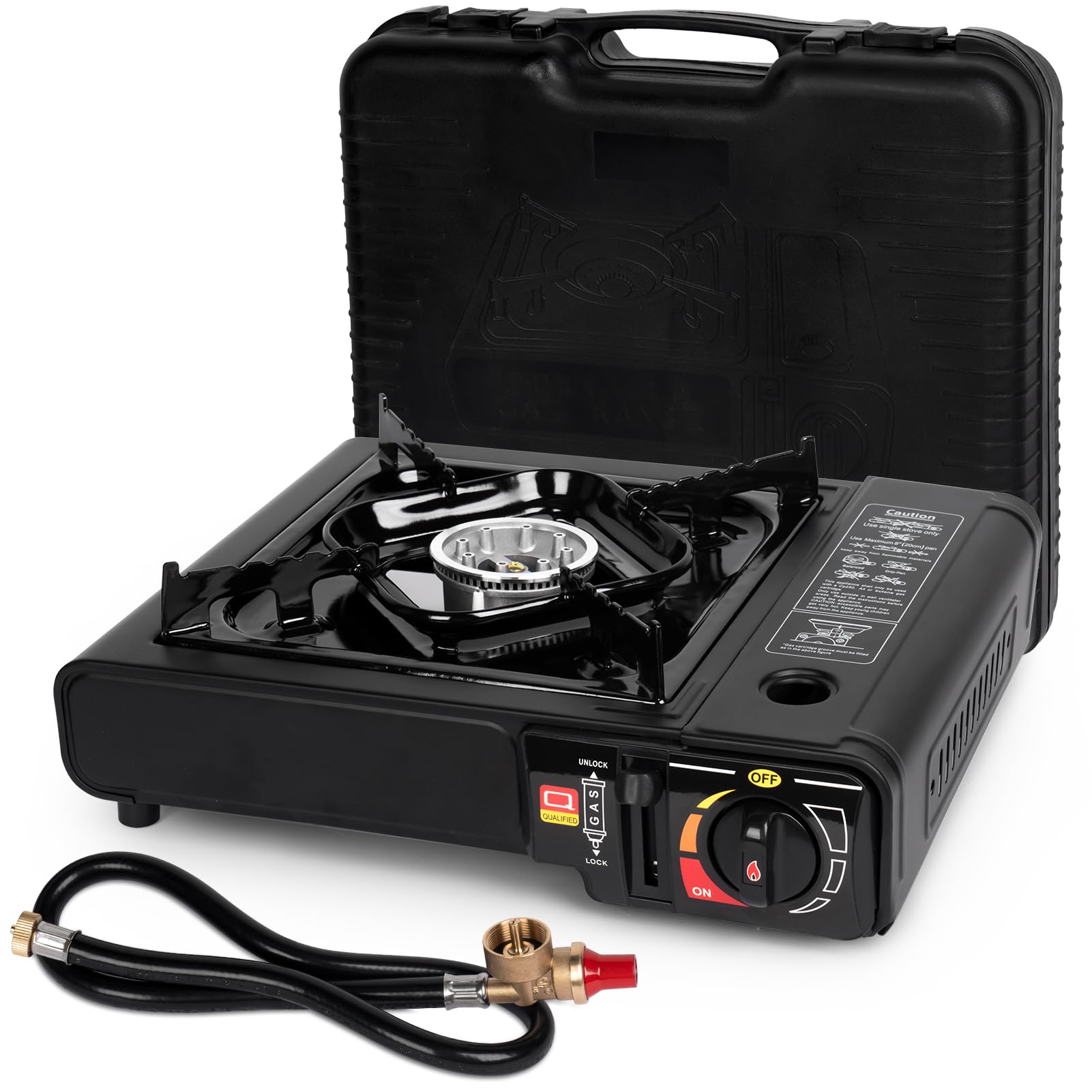 Gas One GS-3400P Propane or Butane Stove Dual Fuel Stove Portable Camping Stove - Patented - with Carrying Case Great for Emergency Preparedness Kit : Sports & Outdoors